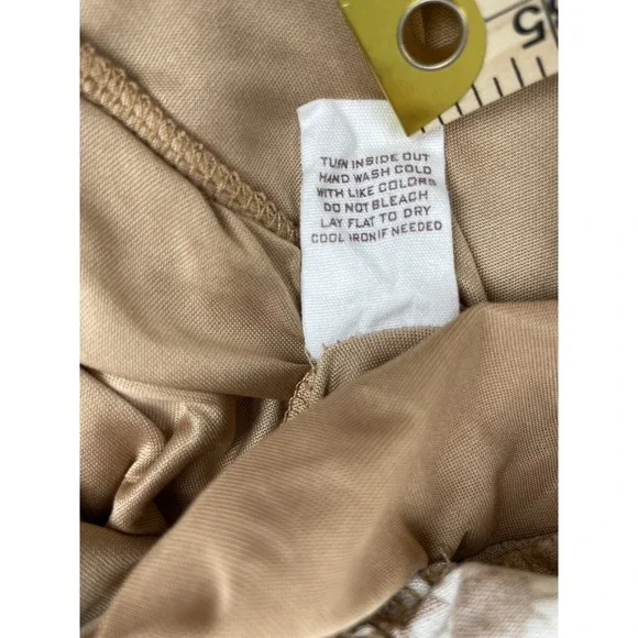 Blu Pepper Babydoll Dress Womens Size L Mini Brown Cream Floral Lined - Picture 9 of 12